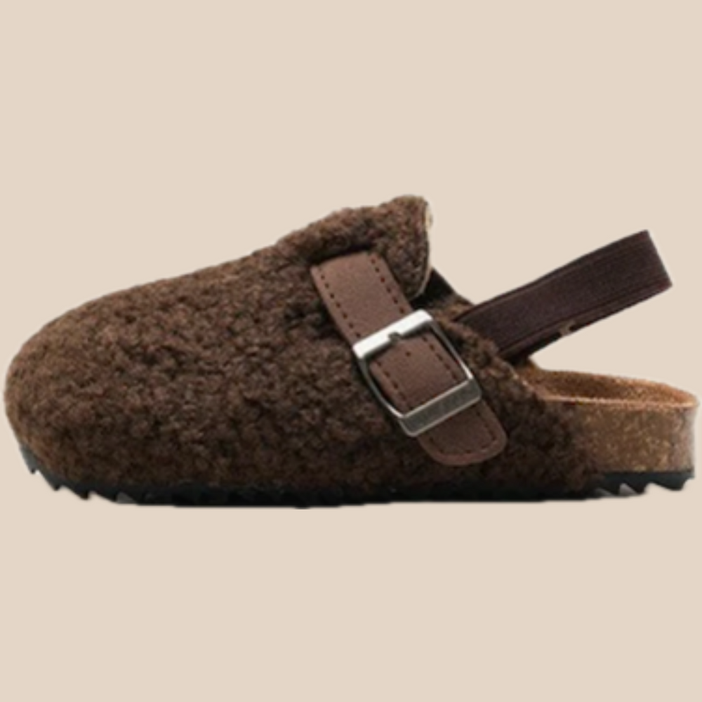Slipper mit Wolle – Luanda Unisex, Beige/Braun, Schaffell, Größe 20-34