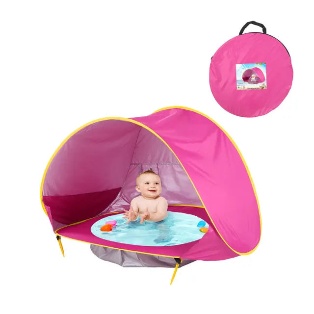 SunShade BabyTent™ – Tragbares Strandzelt mit Planschbecken und UV-Schutz für Babys