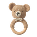 Gehäkelte Rassel mit Holzring Tierfigur – weiches Textil, griffig | Babyspielzeug Geschenk