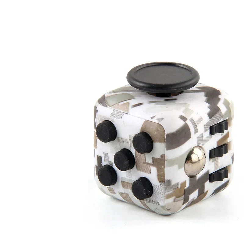 Fidget Cube mit 6 taktilen Seiten – leise Klickknöpfe, Stahlkugel, Taschenformat | Handspielzeug