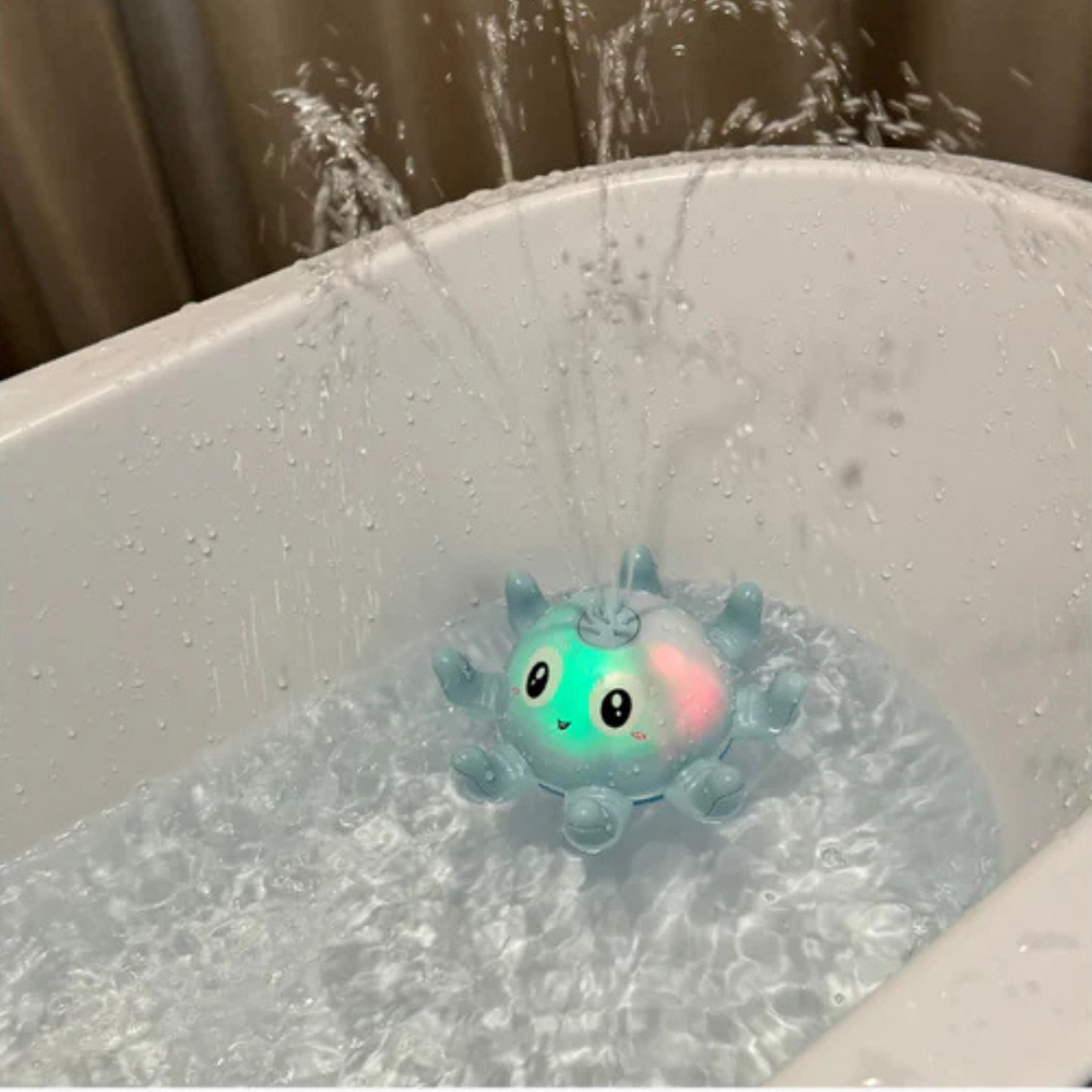 AquaGlow Badbrunnen mit Licht – Magisches Badespielzeug für Kinder | Wasserfontäne & Discolichter