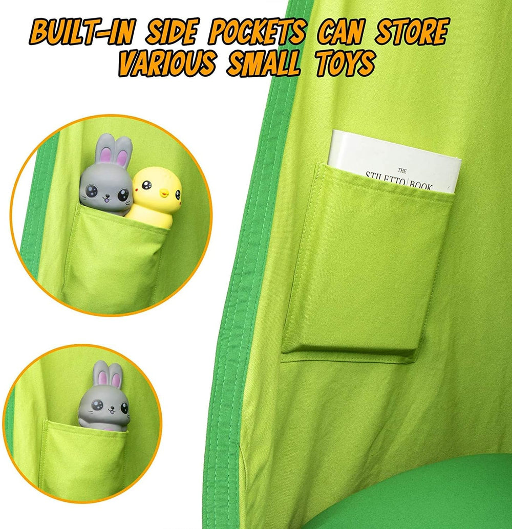 Kinder Hängesessel für Drinnen & Draußen – Bequemer Schaukelstuhl mit Kissen | CocoonNest von HushPlay