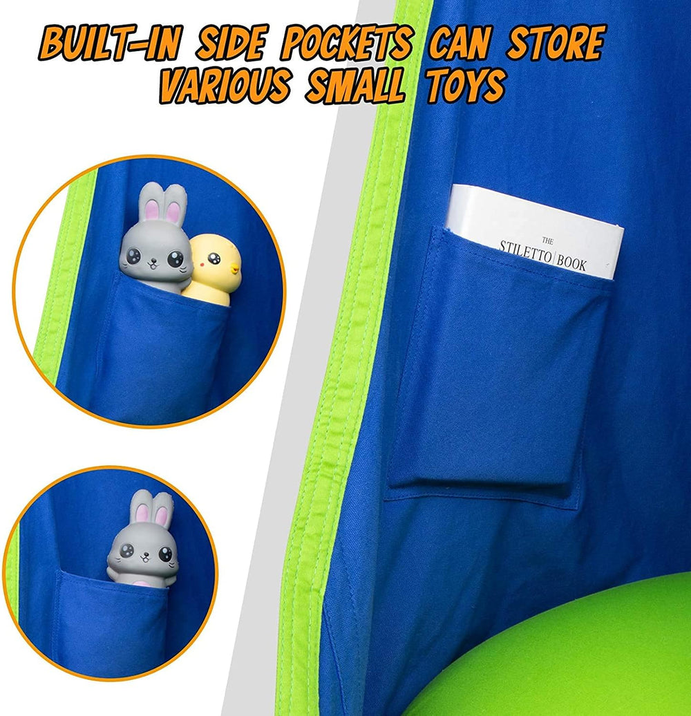 Kinder Hängesessel für Drinnen & Draußen – Bequemer Schaukelstuhl mit Kissen | CocoonNest von HushPlay