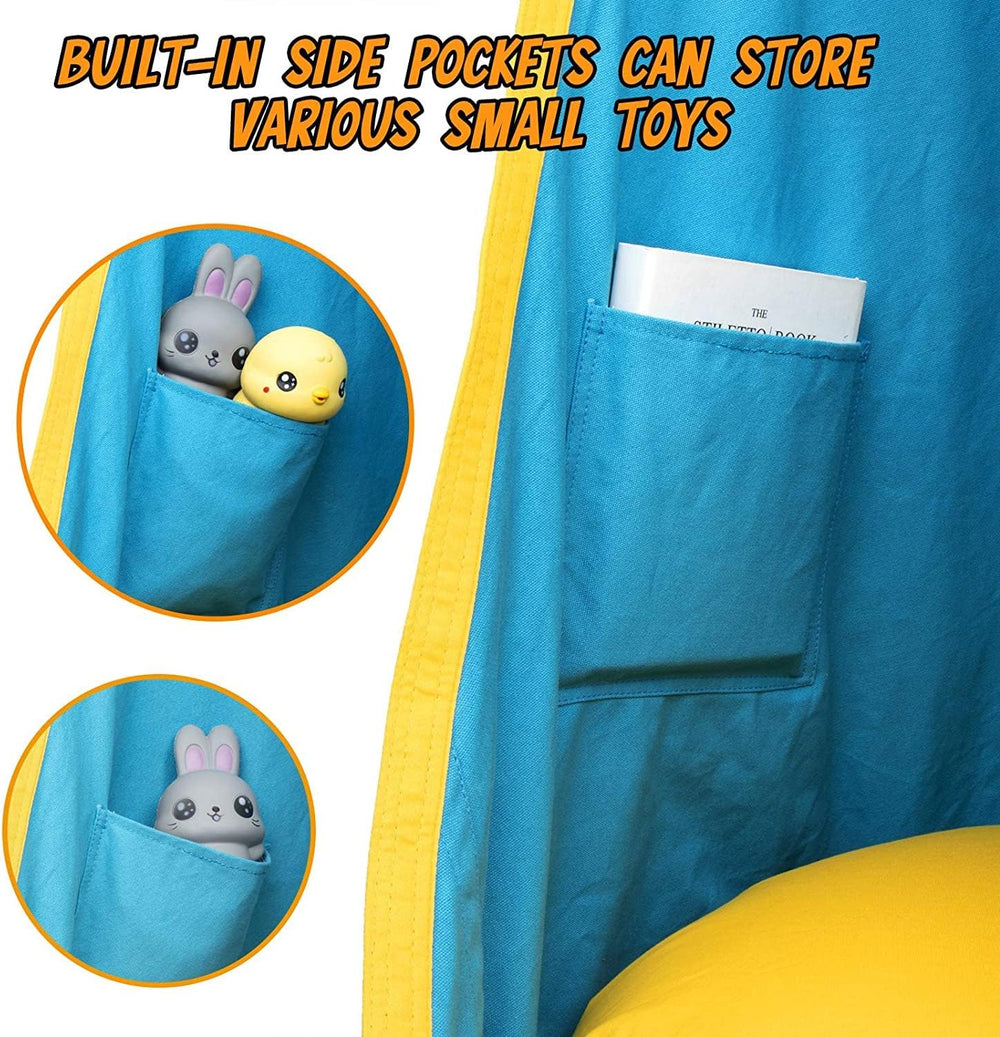 Kinder Hängesessel für Drinnen & Draußen – Bequemer Schaukelstuhl mit Kissen | CocoonNest von HushPlay