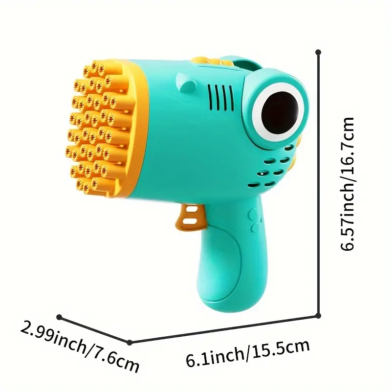 Dino Seifenblasenpistole – 40 Düsen für Hunderte von Blasen | Spielspaß für Kinder