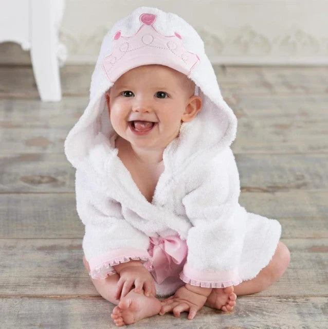 SnuggleWrap Baby Bademantel – Weiche, saugfähige Bademantel mit Tierdesign für Babys | Ideal nach dem Baden