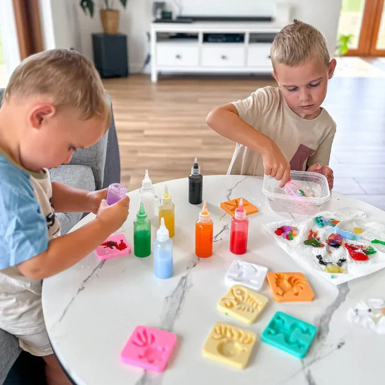 Magisches Wasser Bastelset für Kinder – Bunte Tierfiguren gestalten & spielen ab 3 Jahren