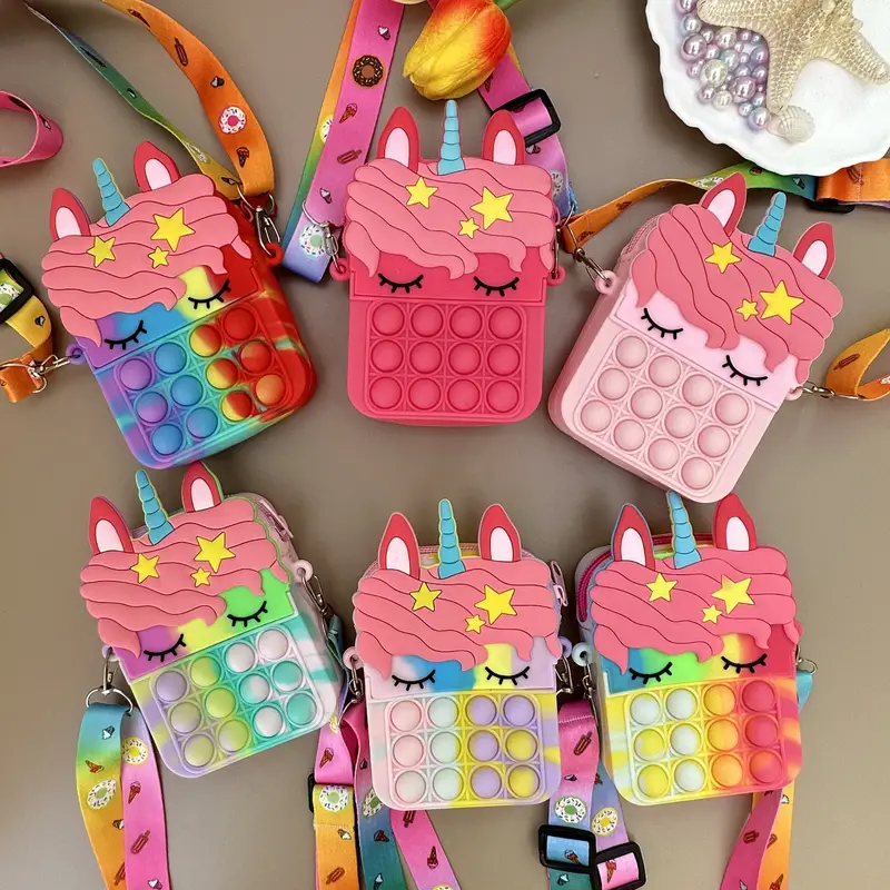 SparkleUnicorn Pop-it Rucksack – Magischer Einhorn-Rucksack für Kinder | Stressabbauend & Spielerisch