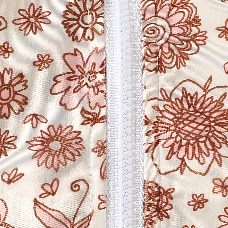 OceanBloom Kleinkind Badeanzug – Blumenmuster und Rüschen für Stilvolle Strandtage