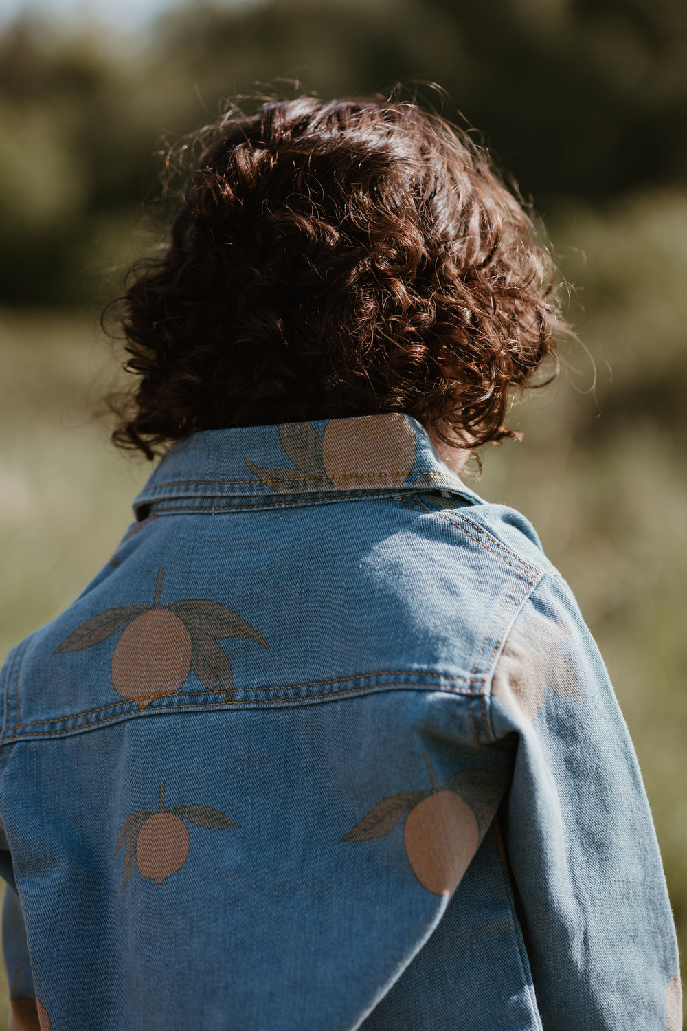 Kinder-Jeansjacke mit Zitronenprint – Blaues Denim-Jacke 0-8 Jahre | Bequem & Unisex