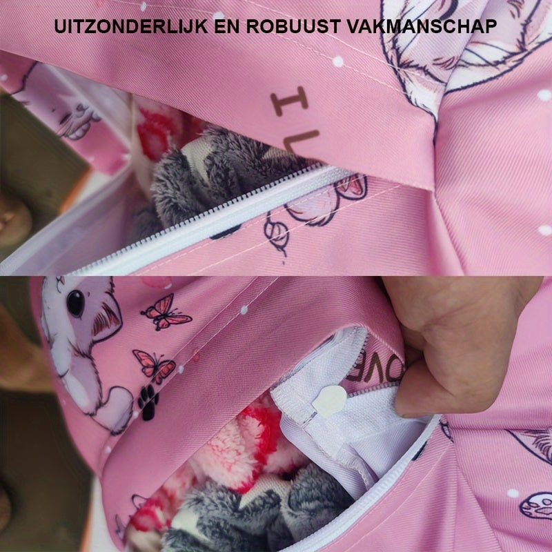 Kitty Bean Bag Hülle – Kuscheltiere Verstauen & Weiches Sitzkissen für Kinder