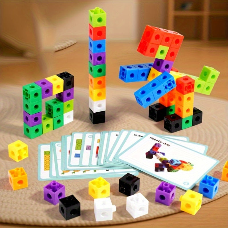 Lehrreiches Lernbausteine-Set – Bauklötze zum Zählen & Kreativem Spielen