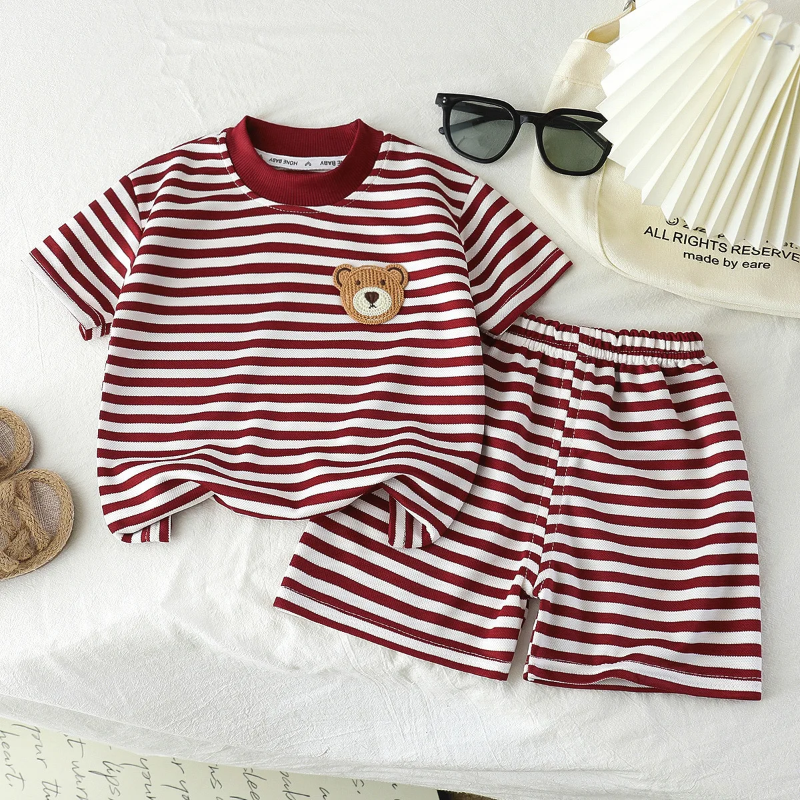 Gestreiftes 2-Teiliges Kinder-Outfit – Trendiges Set für Jungen & Mädchen