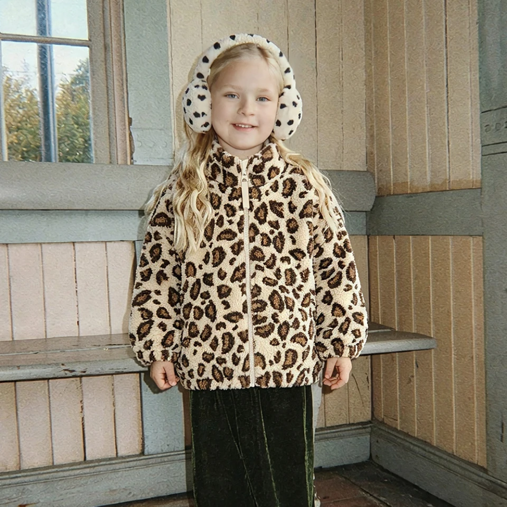 Kinderkleidung aus Teddyfleece mit Print – Jacke, Weste oder Hose, Reißverschluss | Berberfleece