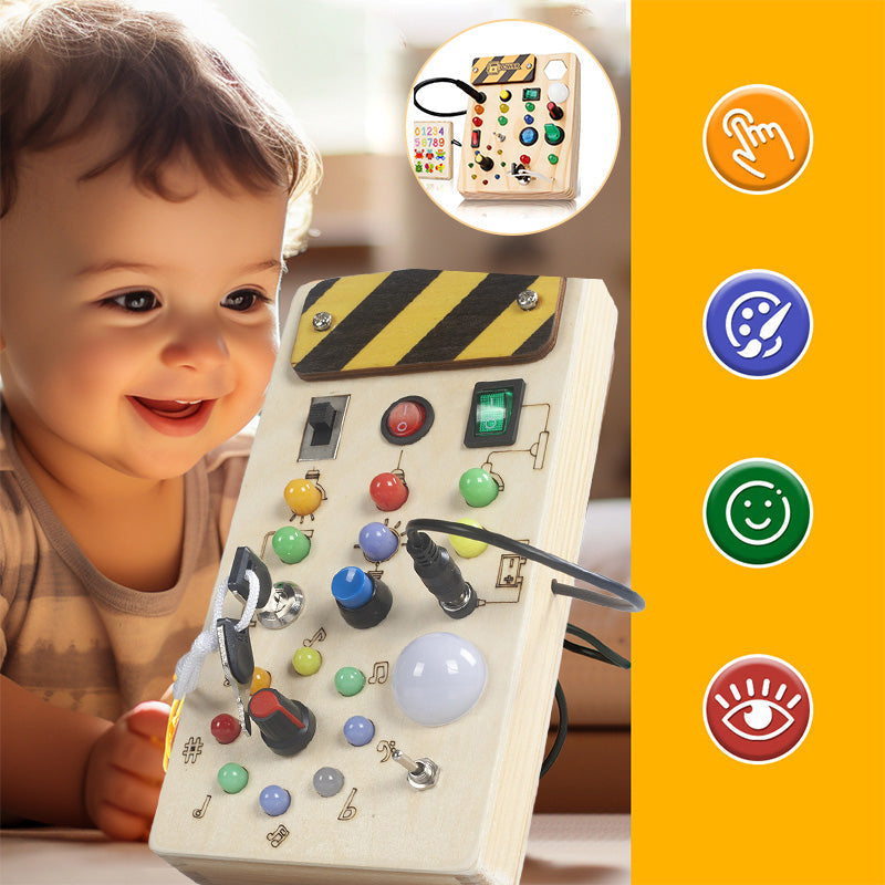 Interaktives Holzspielpanel für Kleinkinder – Pädagogisch & Sicher Entdecken