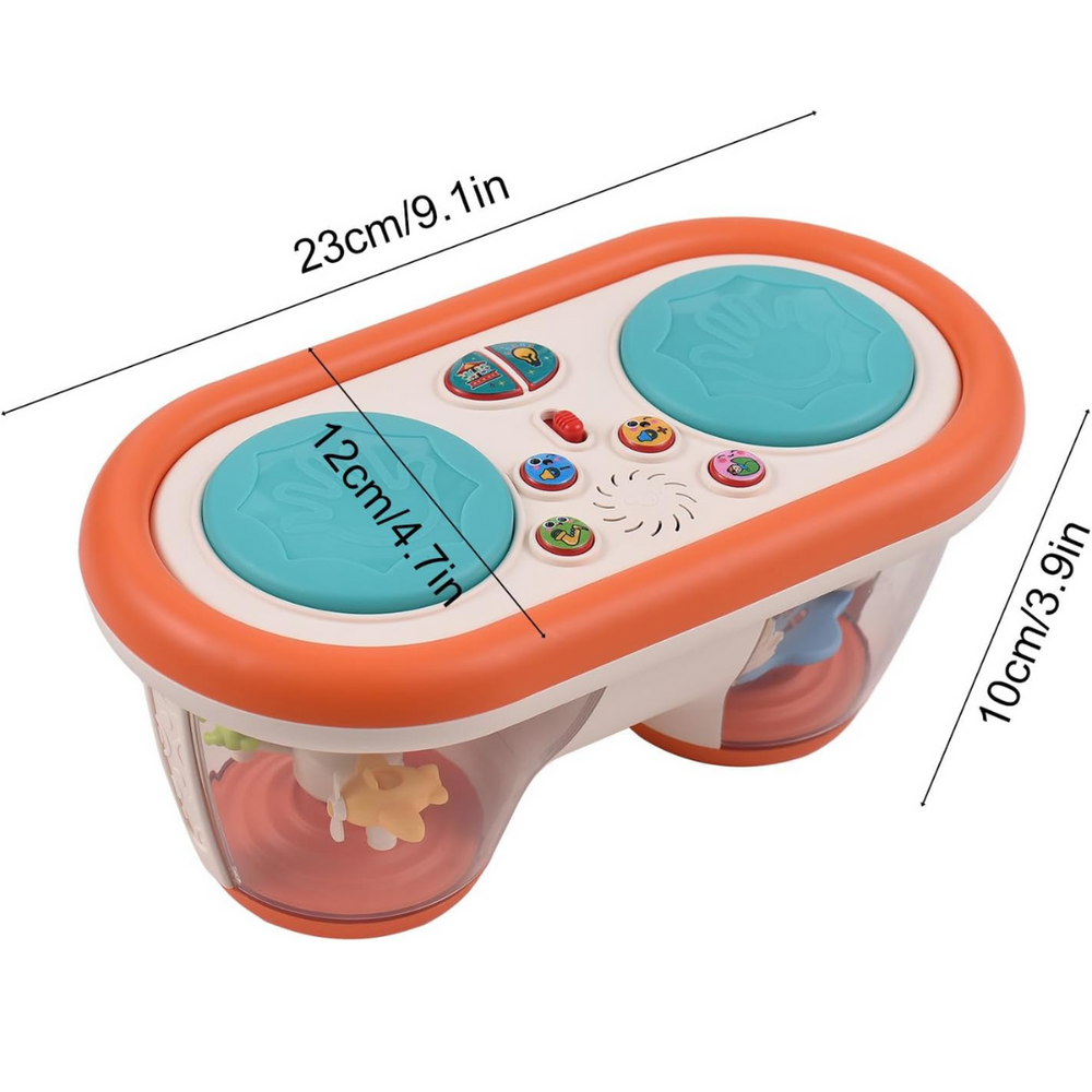 Musikalische Babytrommel mit Licht & Sound – Fördert Motorik & Sinne – Ab 6 Monaten