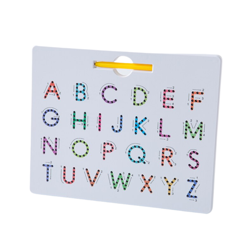 Magnetische Schreibtafel mit Buchstaben und Zahlen – Magnetstift, wiederverwendbar | Zaubertafel