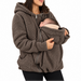 Tragejacke 2-in-1 für Mama und Baby – weiches Fleece, Kapuze, Reißverschluss | Babytrage-Hoodie