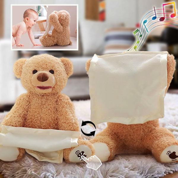Interaktiver Kuschelbär mit Musik – Singender & spielender Kuckuck-Plüschbär für Baby, Kleinkind & Vorschulkind 0–5 Jahre