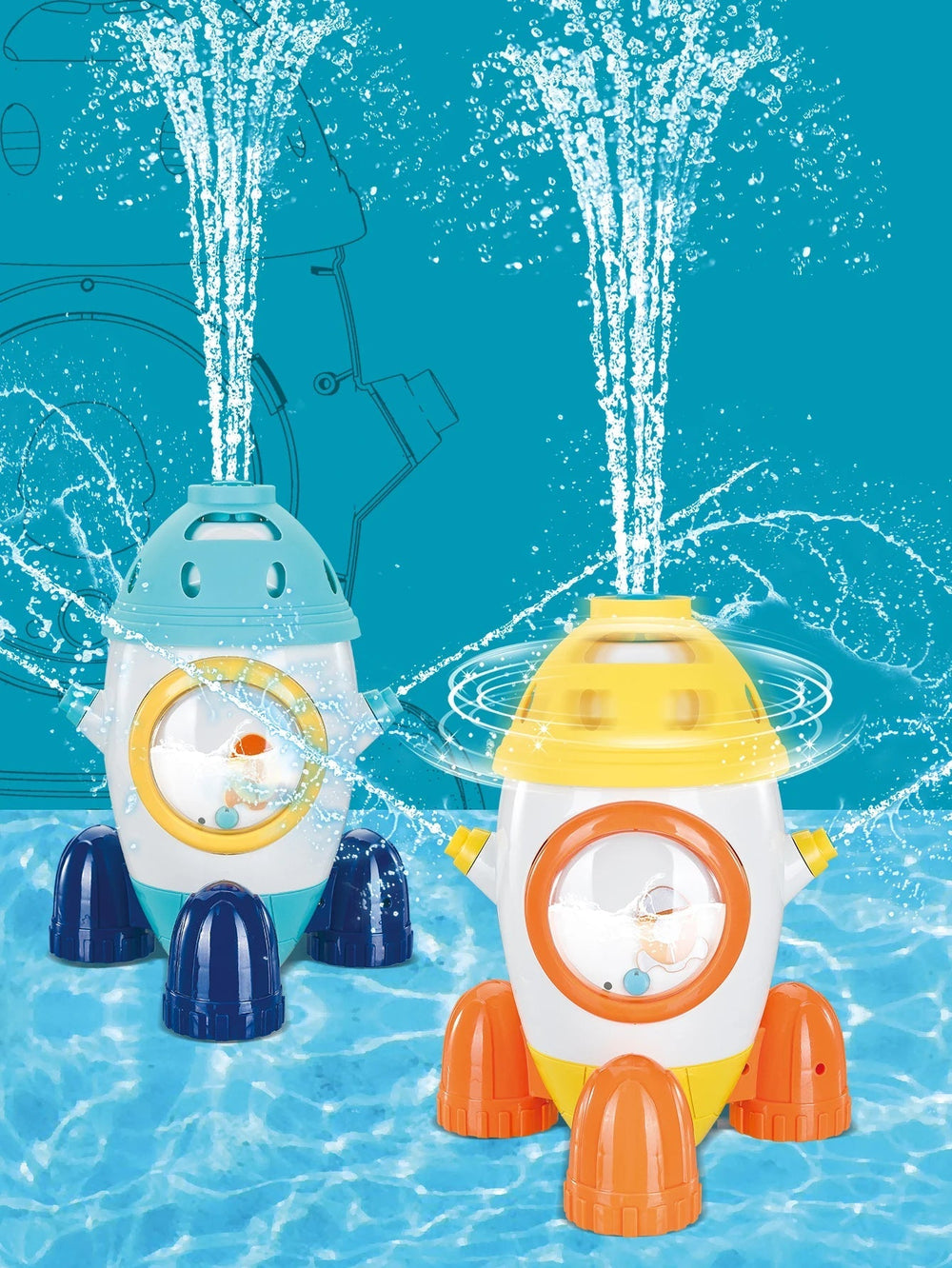 RocketSplash Raketenfontäne Außenspielzeug ab 3 Jahren – Wasserspaß für den Garten mit Gartenschlauch