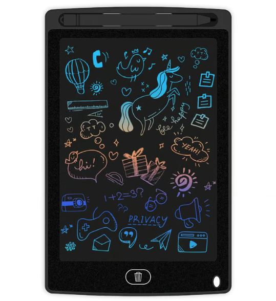LCD Schreibtafel für Kinder – Wiederverwendbares Digitales Zeichenbrett mit Löschfunktion – Ideal zum Malen, Schreiben & Lernen