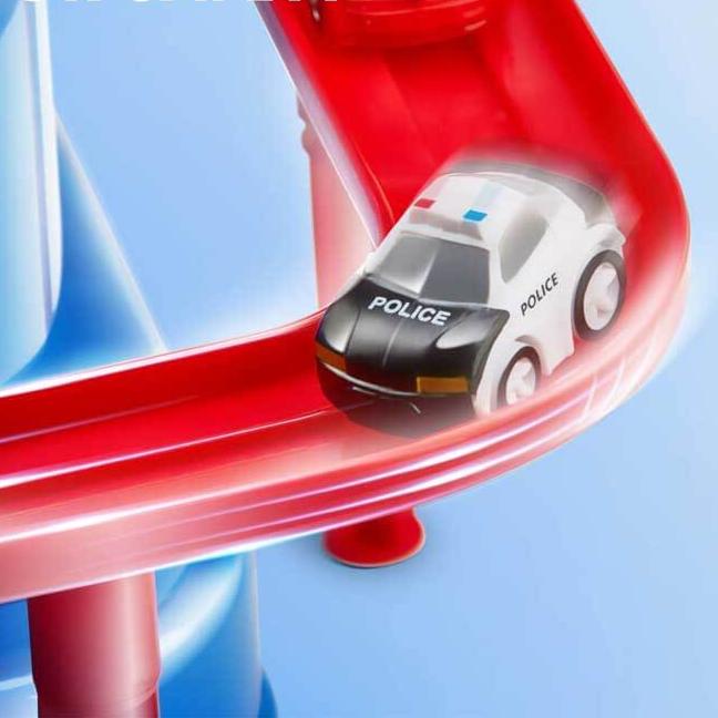 2-in-1 Auto-Abenteuerbahn für Kinder – Pädagogisches Spielzeug mit Hindernissen & Fahrzeugen | AdventureWheels Track Set