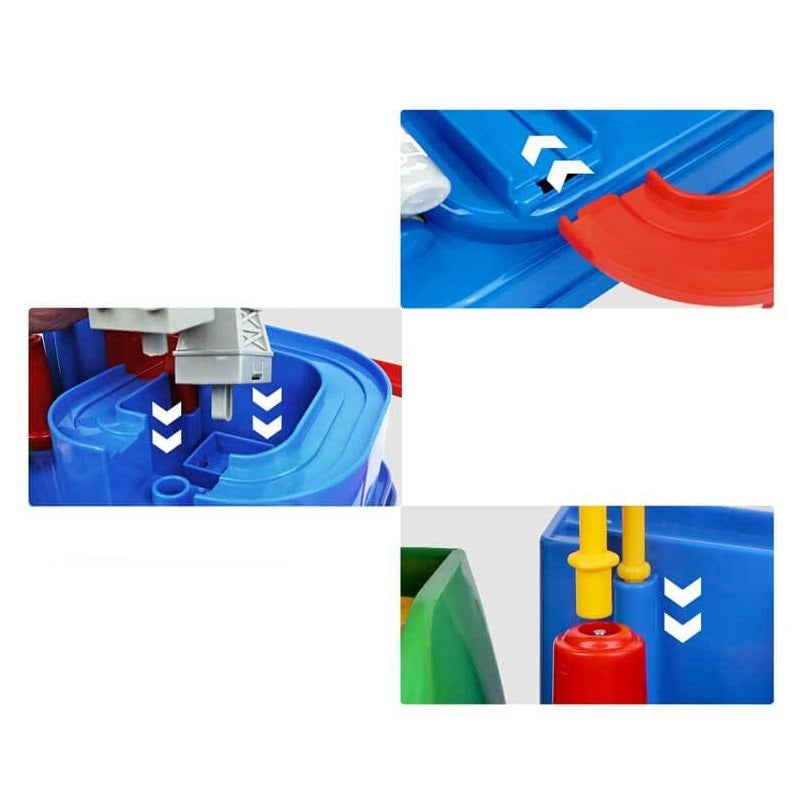 2-in-1 Auto-Abenteuerbahn für Kinder – Pädagogisches Spielzeug mit Hindernissen & Fahrzeugen | AdventureWheels Track Set