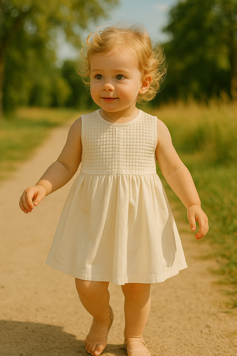 Soléa Sommerkleid für Mädchen – Leicht & Stilvoll | Kinderkleidung Größe 1–7 Jahre