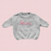Babypullover mit gesticktem Namen – dicker Baumwollmix, Rundhals | personalisierte Babykleidung