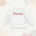 Babypullover mit gesticktem Namen – dicker Baumwollmix, Rundhals | personalisierte Babykleidung