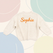 Babypullover mit gesticktem Namen – dicker Baumwollmix, Rundhals | personalisierte Babykleidung