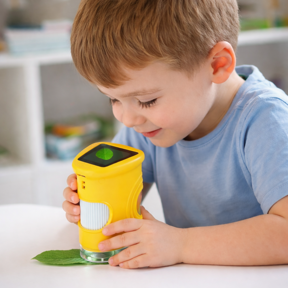 Digitales Mini-Mikroskop für Kinder – Aufladbar & Tragbar