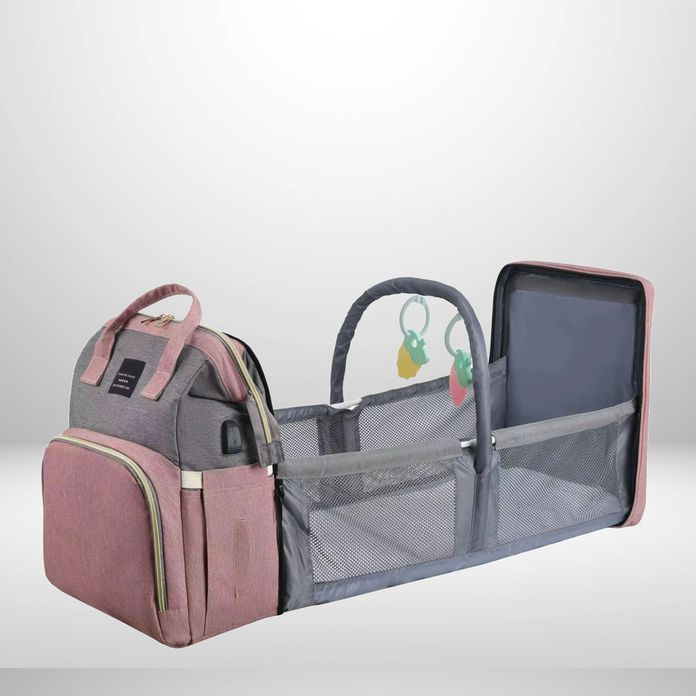 Multifunktionale Wickeltasche mit Bett | Wasserdicht, USB-Ladeanschluss & Tagesbett – ComfiGo von Nuvella Baby