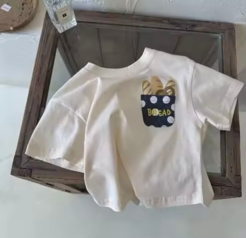 Kinder T-Shirt Baguette – Weiche Baumwolle & Bequem | Größe 0-8 Jahre