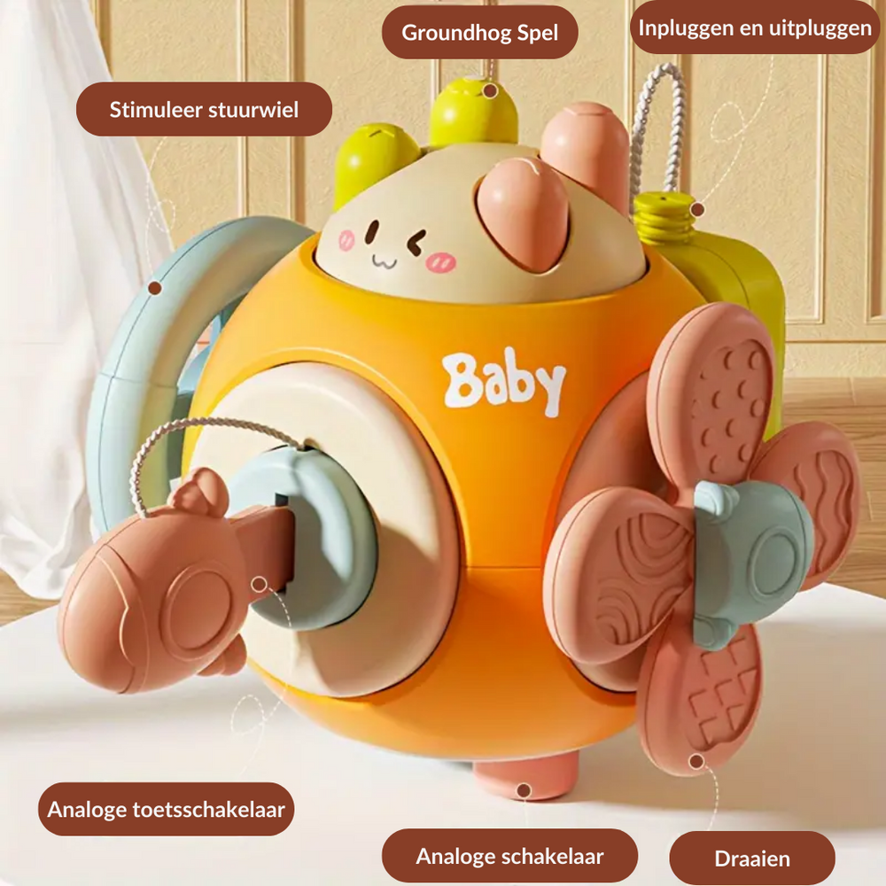 Montessori Fun Ball – Pädagogischer Babyball für Sensorische Entwicklung & Feinmotorik