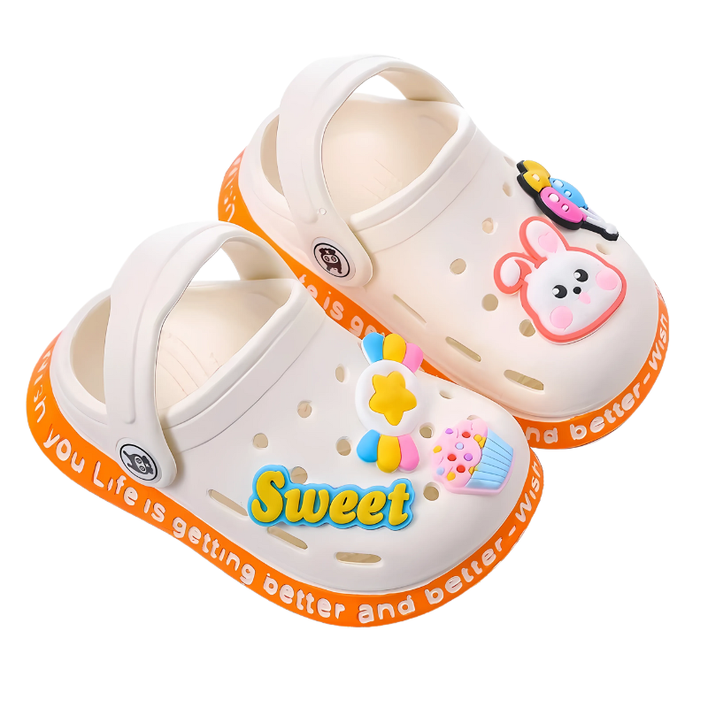 Kinder-Clogs mit Fersenriemen aus weichem PVC – leicht, luftig, zum Reinschlüpfen | Sommerschuhe