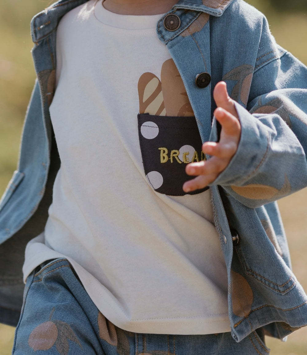 Kinder T-Shirt Baguette – Weiche Baumwolle & Bequem | Größe 0-8 Jahre