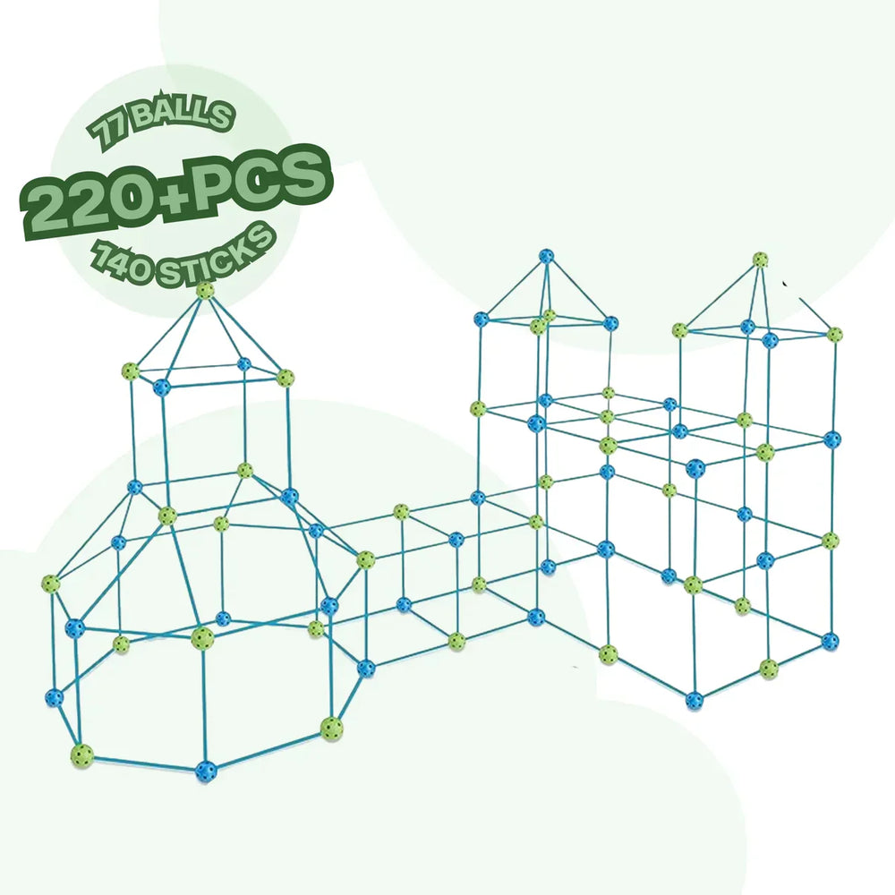 Kinder-Bauset für Burgen & Zelte – Kreatives Spielzeug für drinnen & draußen | Ab 4 Jahren