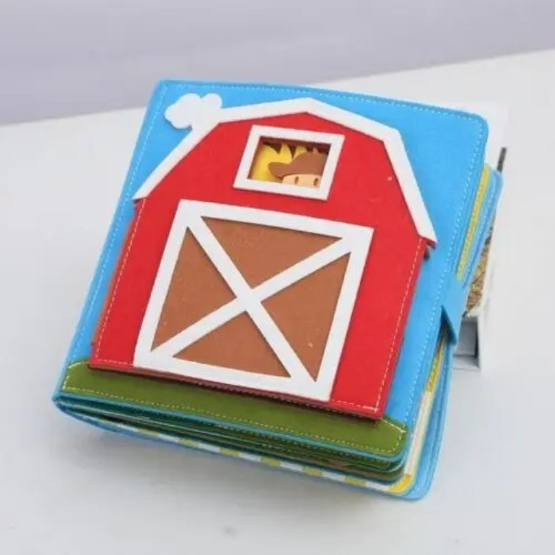 Bildungs-Filz-Bauernhofbuch – Spielerisch Tiere auf dem Bauernhof Entdecken (Kleinkinder 2–5 Jahre)