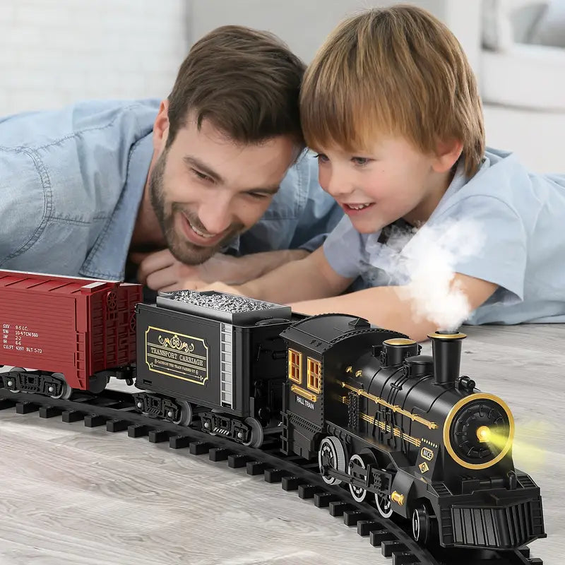 Holzeisenbahn-Spielset für Kinder – Klassische Eisenbahn mit Lokomotive & Wagen – RailRover von KinderKraft