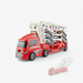 Spielzeug-Autotransporter mit 6 Rennautos – Ladefunktion, ohne Batterien | Lkw