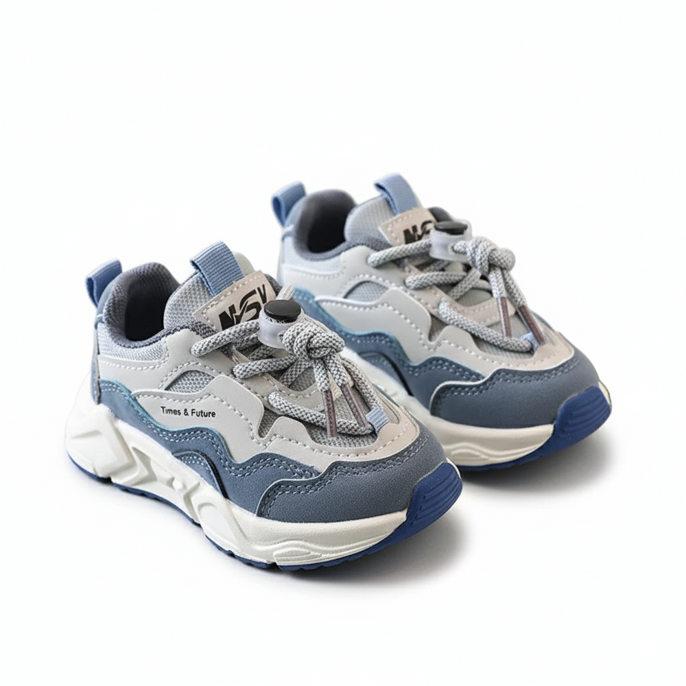 Leichte Kindersneaker mit Griffsohle – Mesh, elastische Schnürsenkel, unisex | Kleinkindschuhe