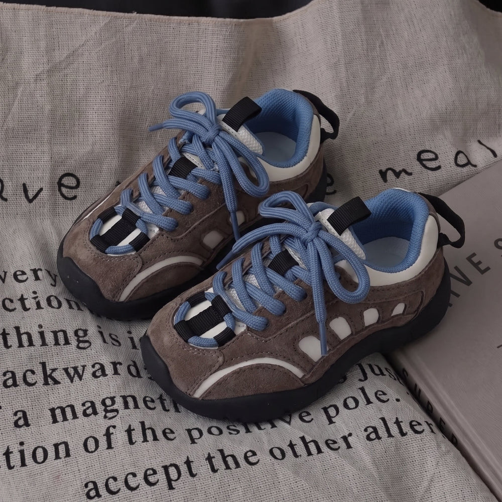 Kinder-Sneaker für draußen mit rutschfester Sohle – verstärkte Zehenkappe, Klett | Wanderschuhe