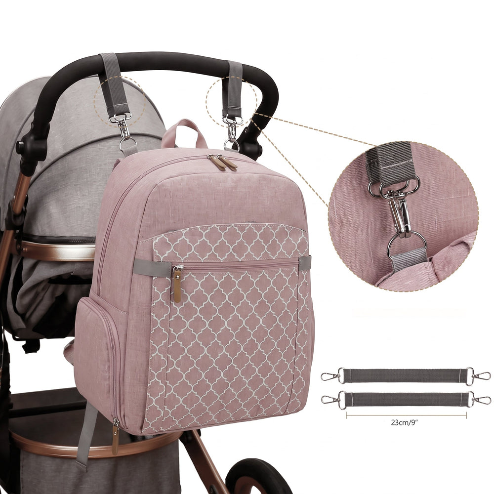 Wickelrucksack XL-Öffnung, Thermofächer – wasserabweisend, Laptopfach, Buggy-Clips | Wickeltasche