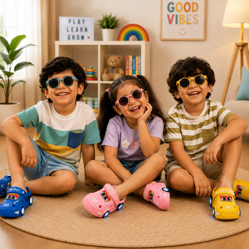 LED-Leuchtende Kinderschuhe – Auto-Design-Slipper mit Licht bei jedem Schritt