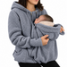 Tragejacke 2-in-1 für Mama und Baby – weiches Fleece, Kapuze, Reißverschluss | Babytrage-Hoodie
