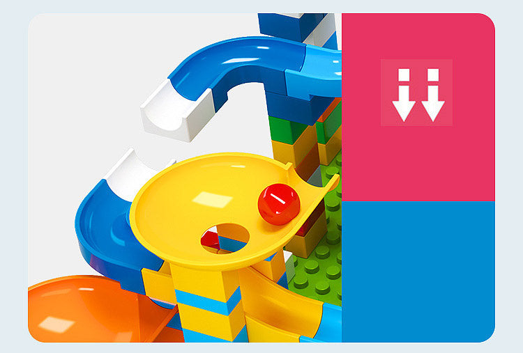 Murmeln-Bahn Bausatz – MarblePlay 172-teilig, Bunt, Lernspielzeug, Kompatibel, 2+ Jahre