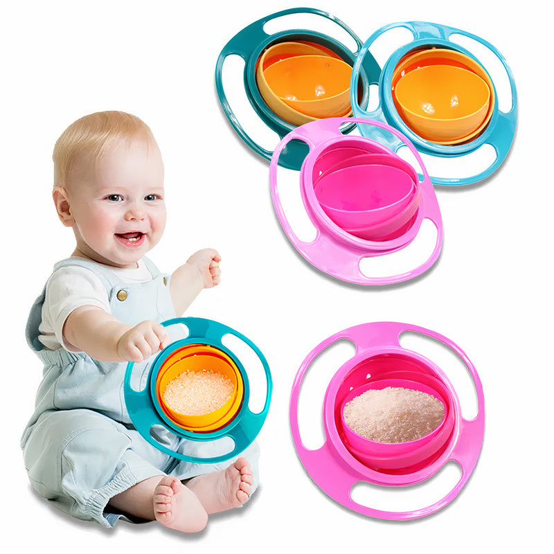 Anti-Verschütt-Schale für Babys – 360° Drehbare Snackschale BPA-frei | TinyTurn™