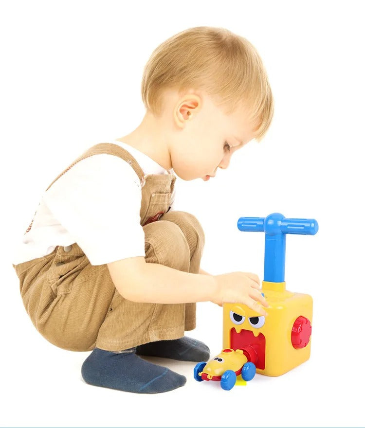 TurboPop Luftgepumpter Spielzeugwagen – Pädagogisch & Schnell für Kinder ab 2 Jahren