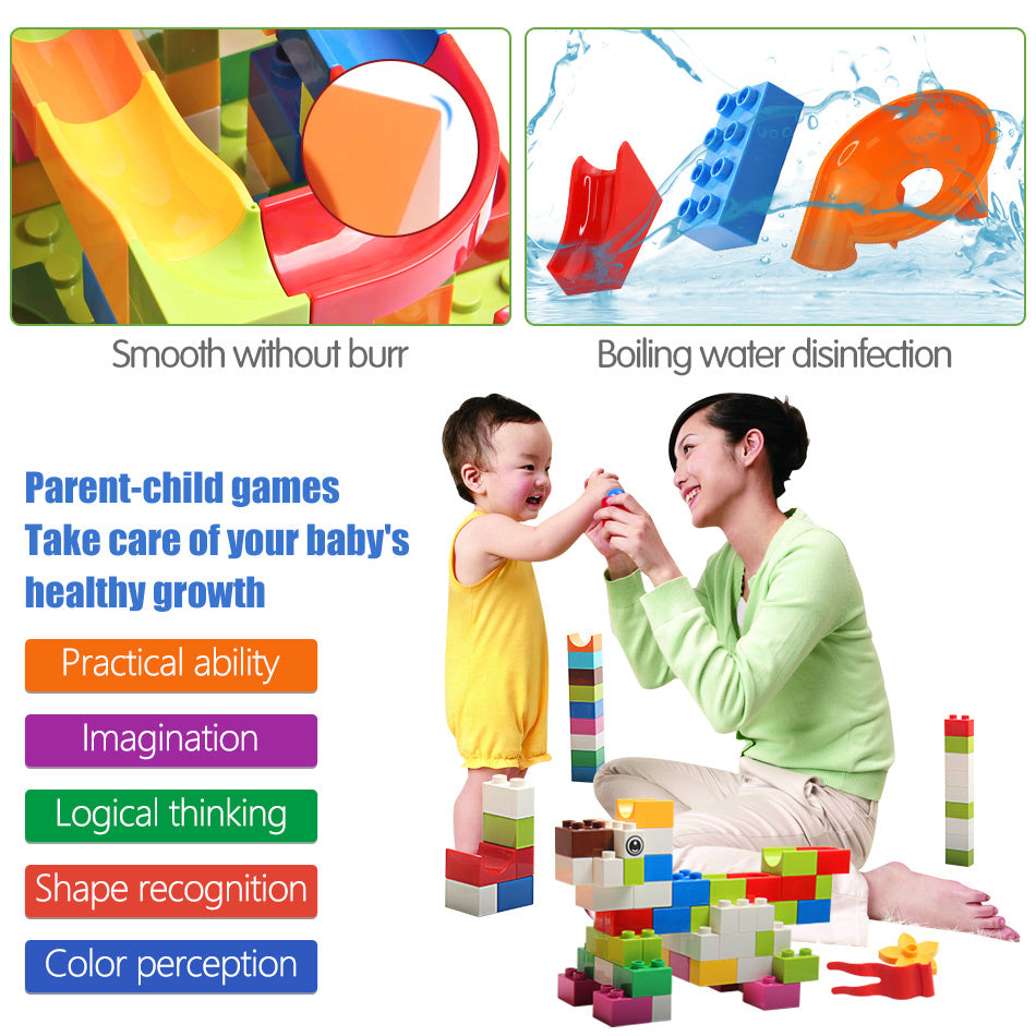 Murmeln-Bahn Bausatz – MarblePlay 172-teilig, Bunt, Lernspielzeug, Kompatibel, 2+ Jahre